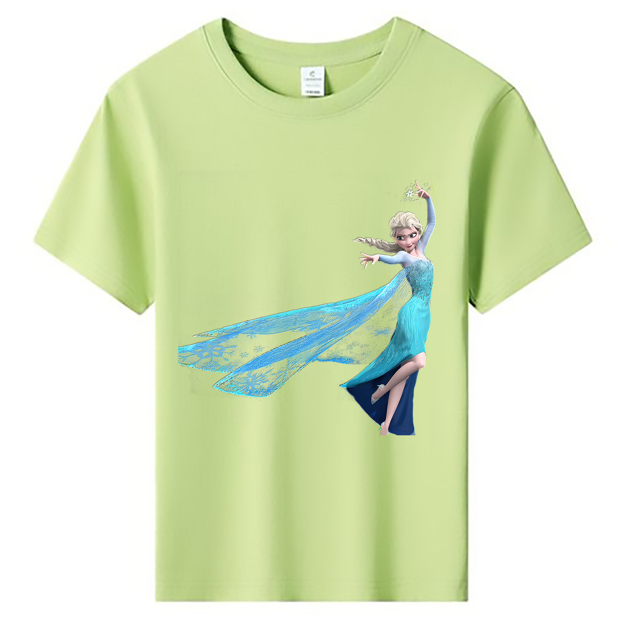 （画像用） アナと雪の女王 アンナ エルサ Frozen Anna Elsa 綿100％キッズTシャツ（フロントプリント）